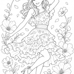 Desenho de Twice para colorir e imprimir: número 10