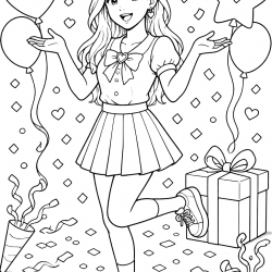 Desenho de Twice para colorir e imprimir: número 13