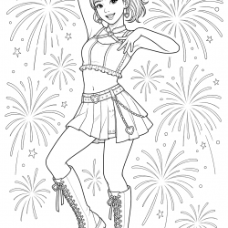 Desenho de Twice para colorir e imprimir: número 16