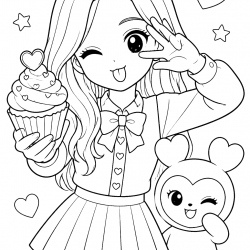Desenho de Twice para colorir e imprimir: número 17
