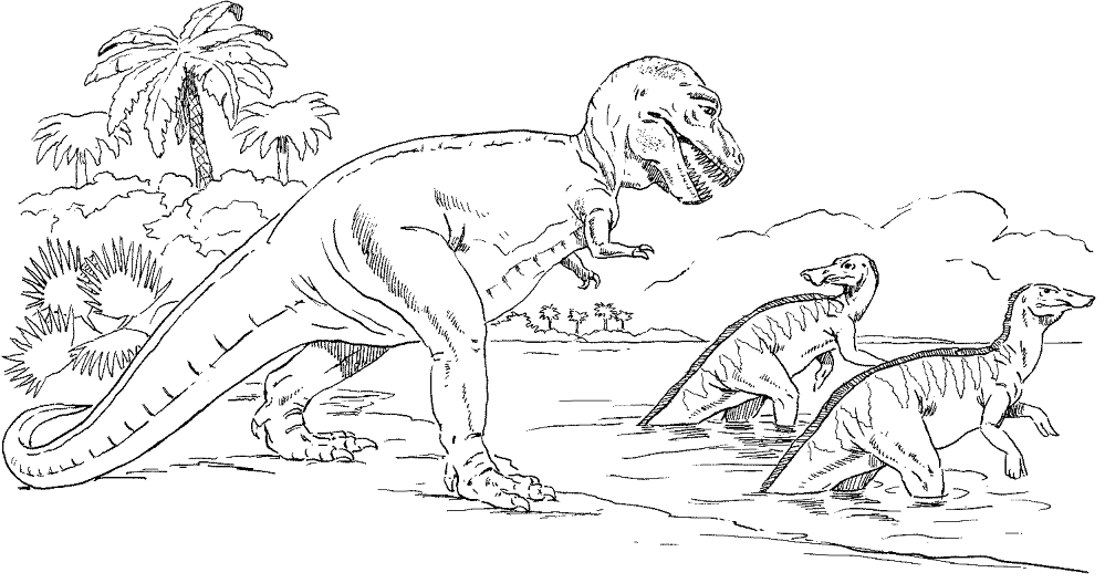 Desenho de Tyrannosaurus Rex para colorir