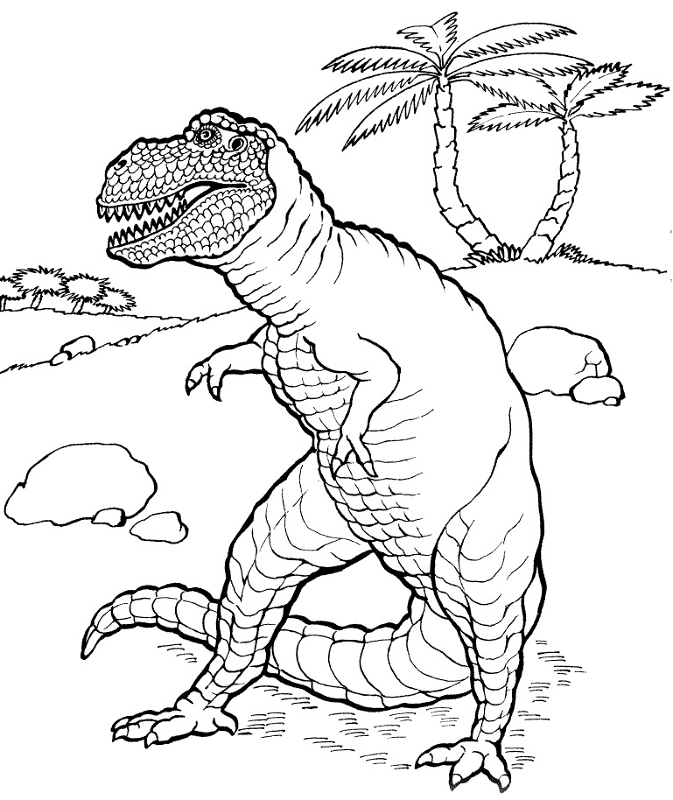Desenho de Tyrannosaurus Rex para colorir