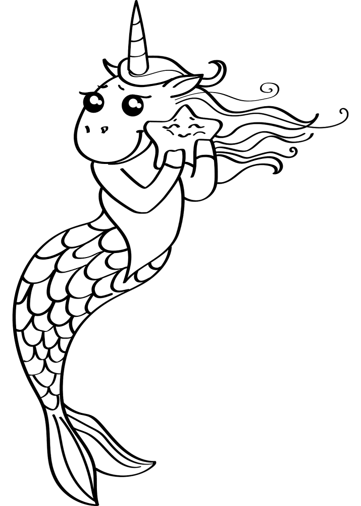 Desenho de Unicornio para colorir e imprimir: número 14