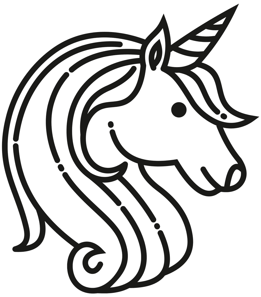 Desenho de Unicornio para colorir e imprimir: número 20