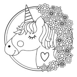 Desenho de Unicornio para colorir e imprimir: número 22