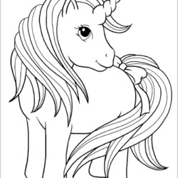 Desenho de Unicornio para colorir e imprimir: número 23