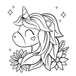 Desenho de Unicornio para colorir e imprimir: número 25