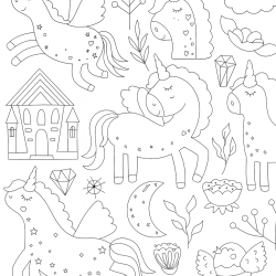 Desenho de Unicornio para colorir e imprimir: número 32