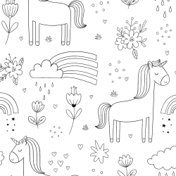 Desenho de Unicornio para colorir e imprimir: número 34