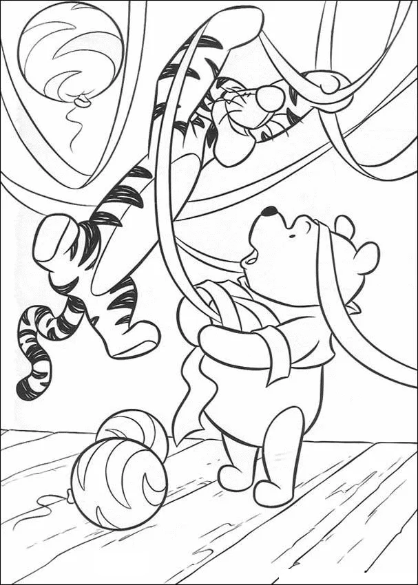 Desenho de Ursinho Pooh para colorir e imprimir: número 3
