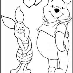 Desenho de Ursinho Pooh para colorir e imprimir: número 23