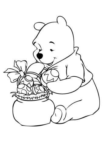 Desenho de Ursinho Pooh para colorir e imprimir: número 27