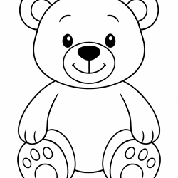 Desenho de Ursinhos para colorir e imprimir: número 3