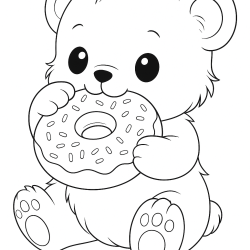 Desenho de Ursinhos para colorir e imprimir: número 6