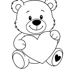 Desenho de Ursinhos para colorir e imprimir: número 7