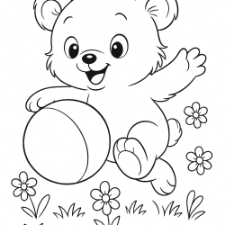 Desenho de Ursinhos para colorir e imprimir: número 10
