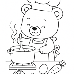 Desenho de Ursinhos para colorir e imprimir: número 12