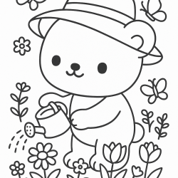 Desenho de Ursinhos para colorir e imprimir: número 13