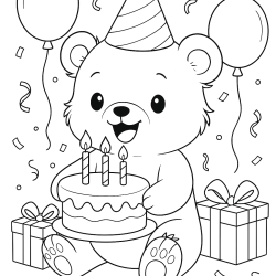 Desenho de Ursinhos para colorir e imprimir: número 14