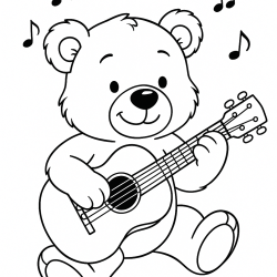 Desenho de Ursinhos para colorir e imprimir: número 15