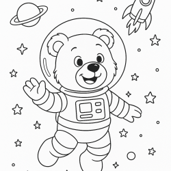 Desenho de Ursinhos para colorir e imprimir: número 18