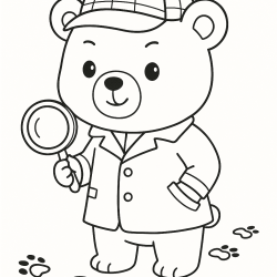Desenho de Ursinhos para colorir e imprimir: número 19