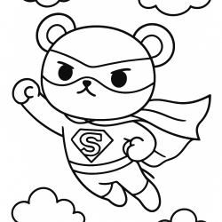 Desenho de Ursinhos para colorir e imprimir: número 20