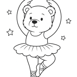 Desenho de Ursinhos para colorir e imprimir: número 22