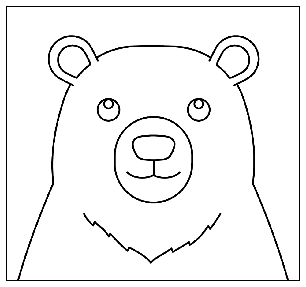 Desenho de Urso Polar para colorir e imprimir: número 17