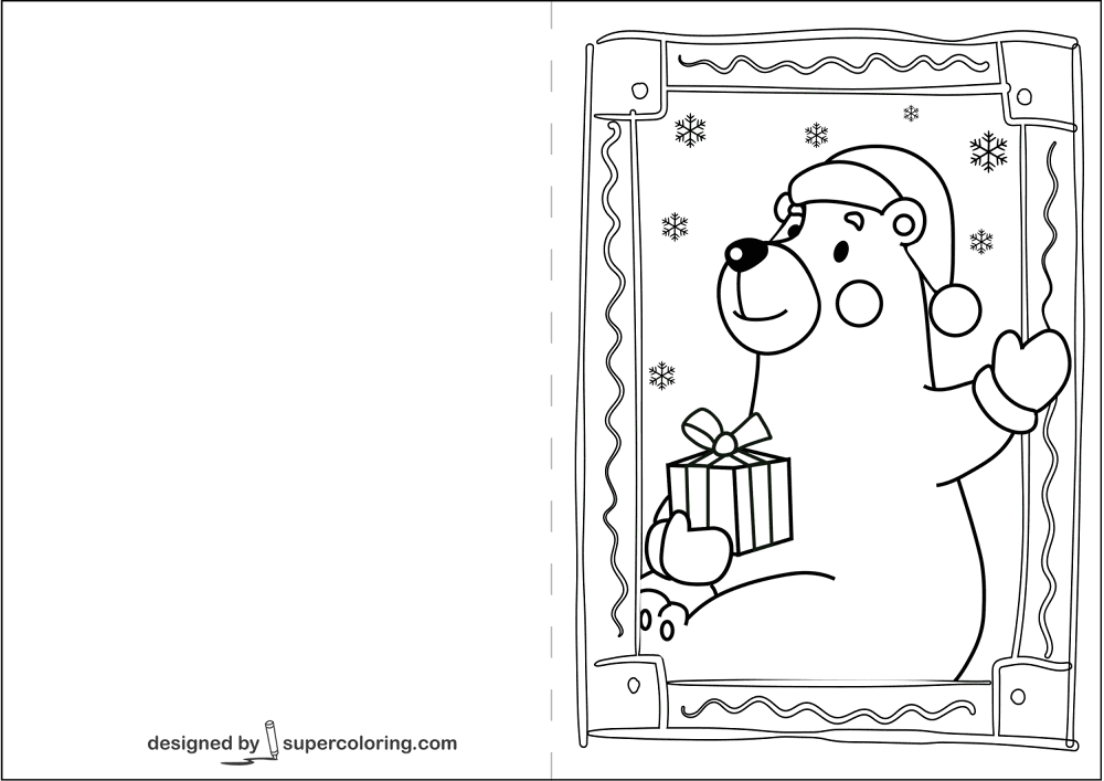 Desenho de Urso Polar para colorir e imprimir: número 19