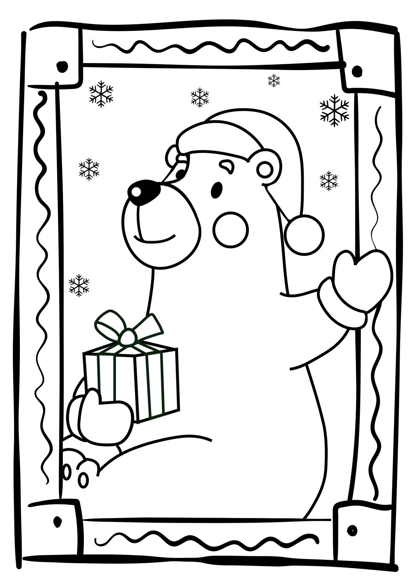 Desenho de Urso Polar para colorir e imprimir: número 20