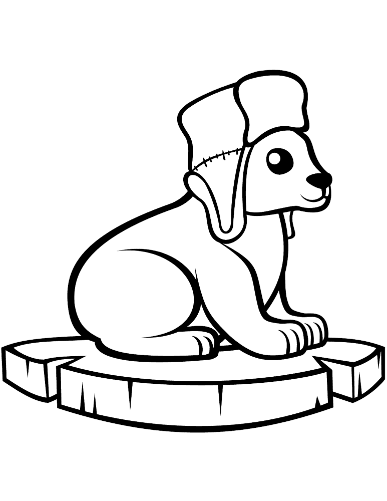 Desenho de Urso Polar para colorir e imprimir: número 27