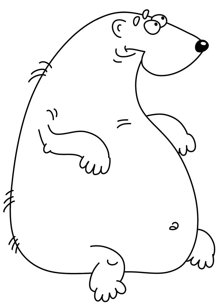 Desenho de Urso Polar para colorir e imprimir: número 28