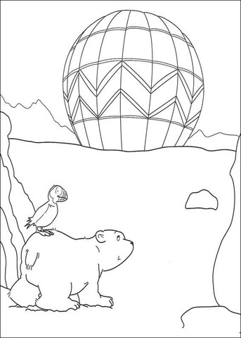 Desenho de Urso Polar para colorir e imprimir: número 42
