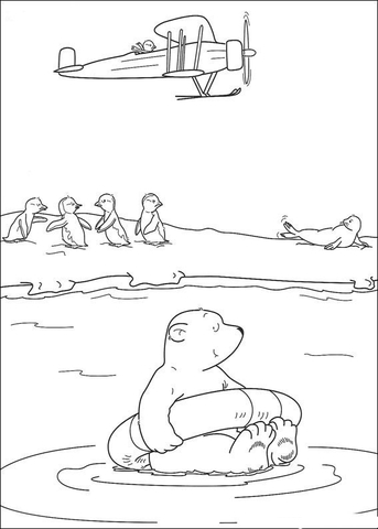 Desenho de Urso Polar para colorir