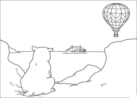 Desenho de Urso Polar para colorir
