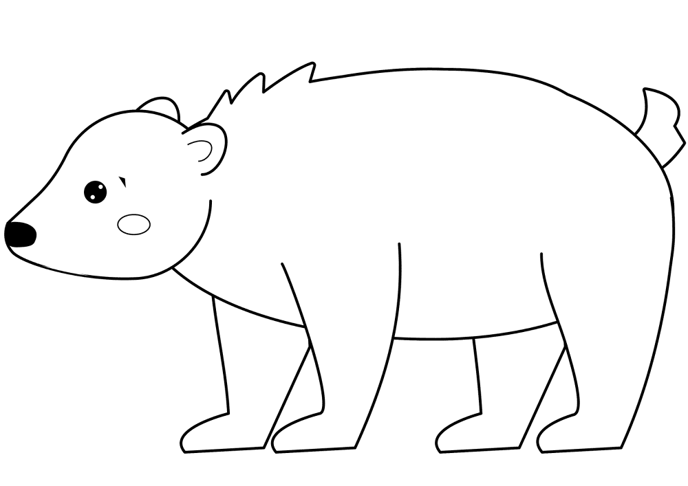 Desenho de Ursos para colorir e imprimir: número 6