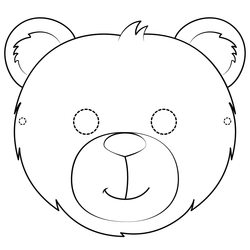 Desenho de Ursos para colorir e imprimir: número 24