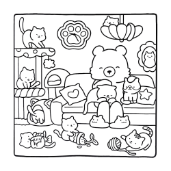 Desenho de Ursos para colorir e imprimir: número 33