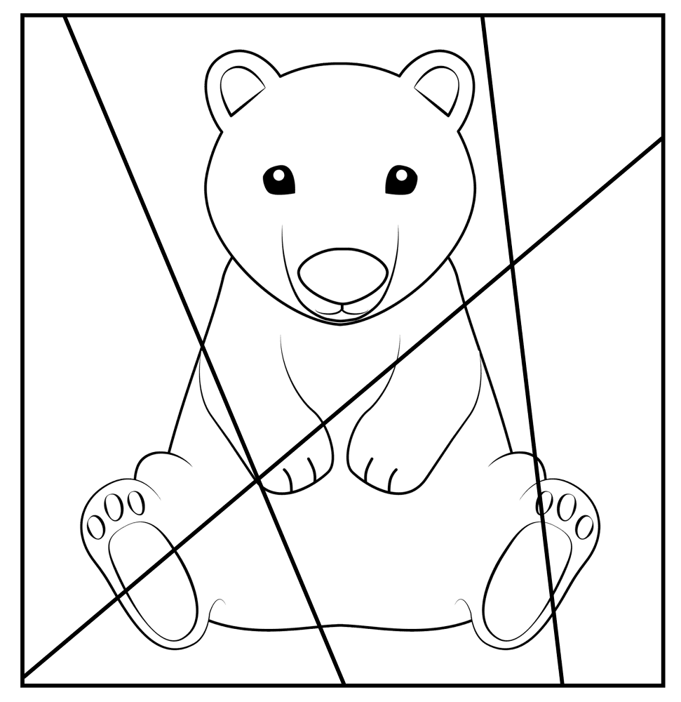 Desenho de Ursos para colorir e imprimir: número 47
