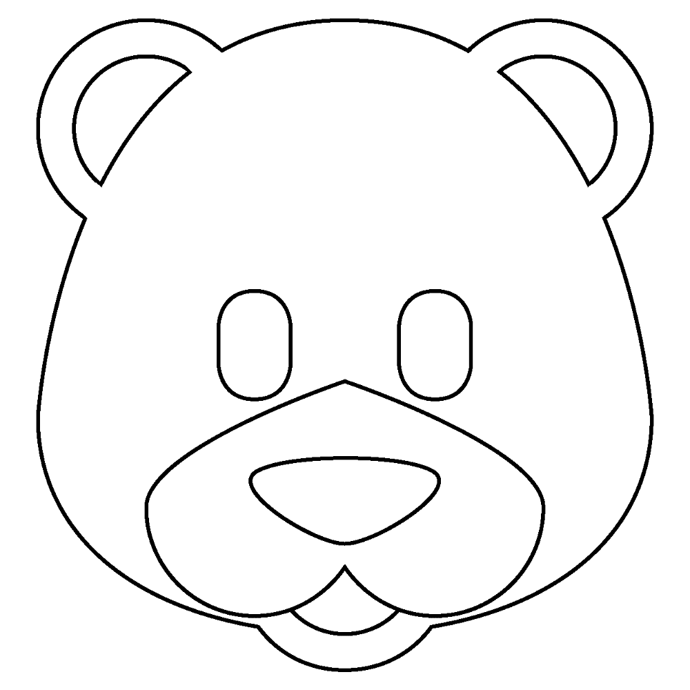 Desenho de Ursos Pardos para colorir e imprimir: número 5