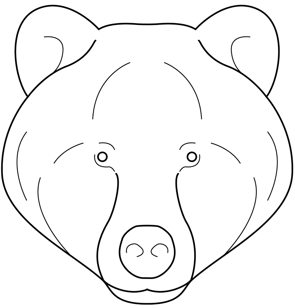 Desenho de Ursos Pardos para colorir e imprimir: número 18
