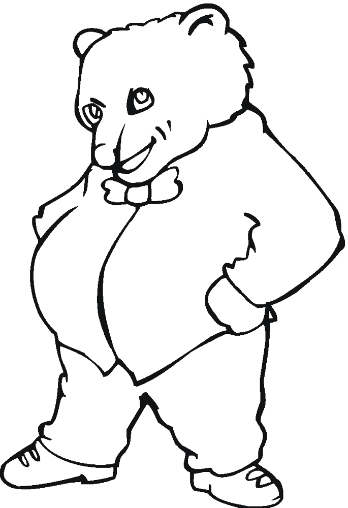 Desenho de Ursos Pardos para colorir e imprimir: número 25