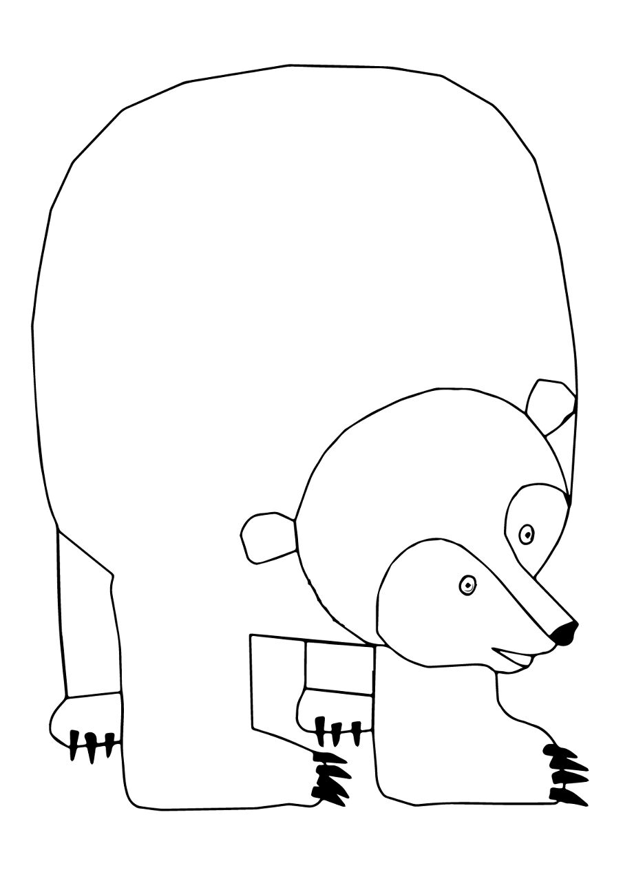 Desenho de Ursos Pardos para colorir e imprimir: número 30