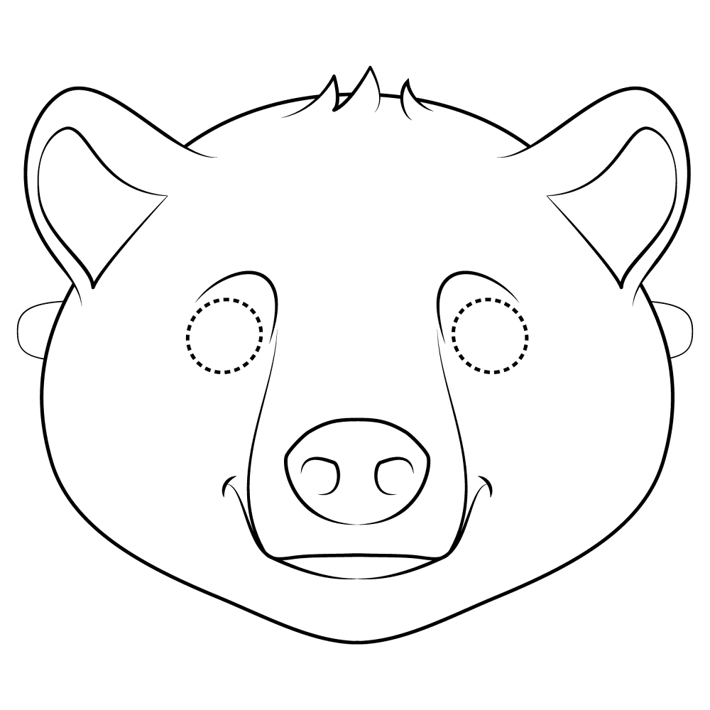 Desenho de Ursos Pardos para colorir e imprimir: número 37