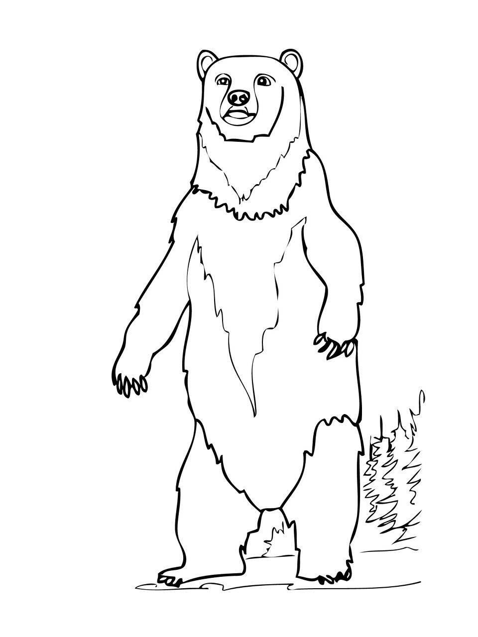Desenho de Ursos Pardos para colorir e imprimir: número 39