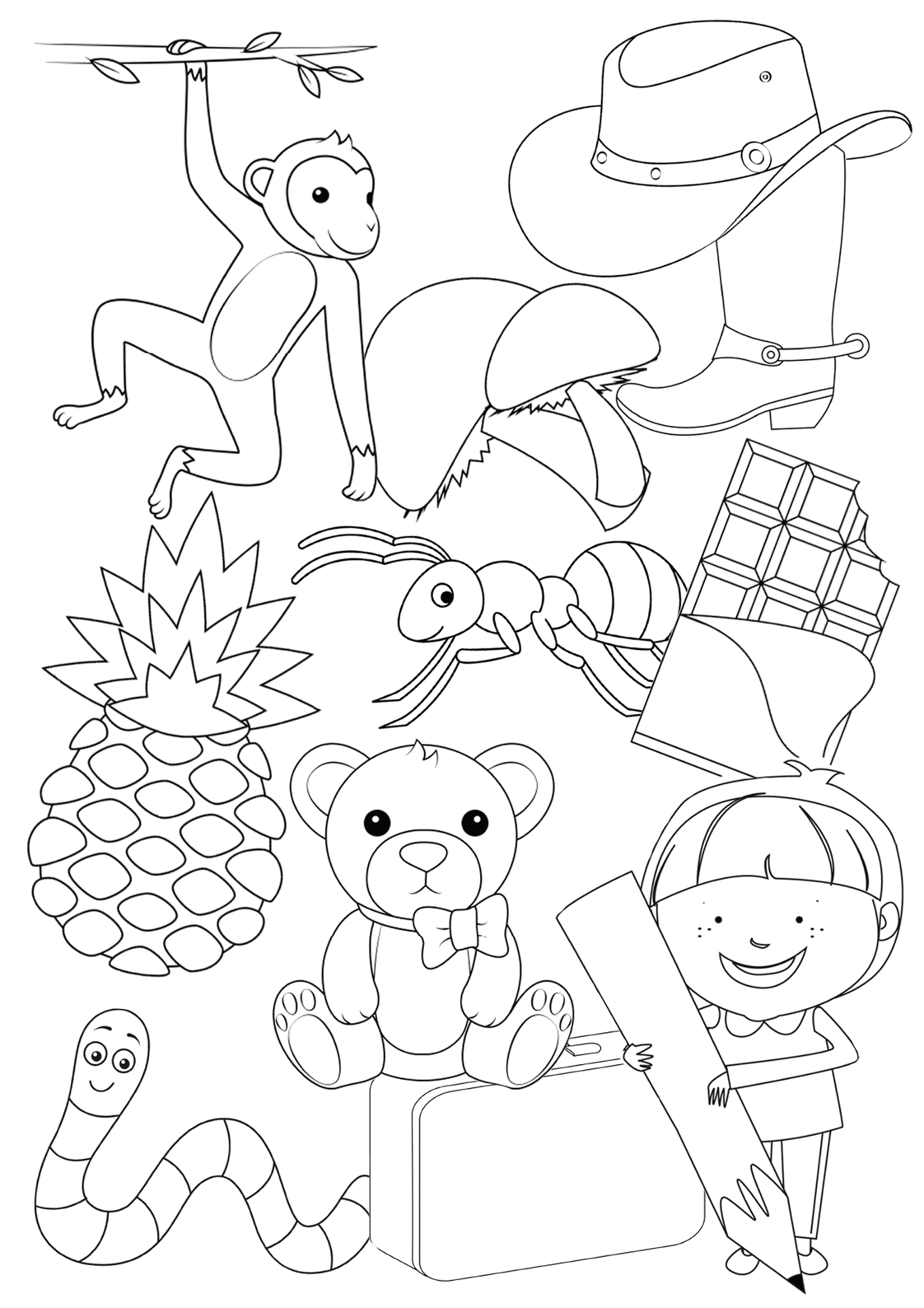 Desenho de Ursos Pardos para colorir e imprimir: número 41