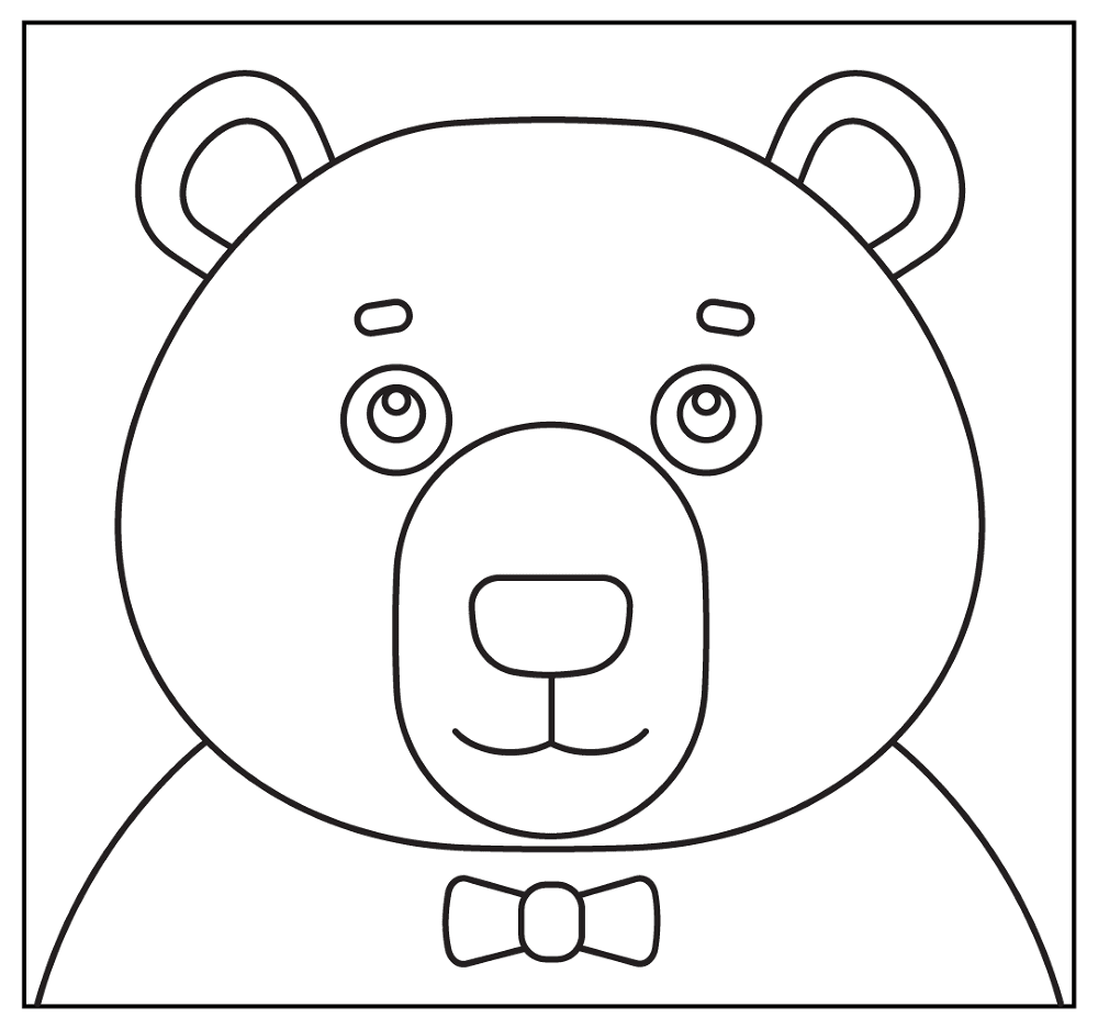 Desenho de Ursos Pardos para colorir e imprimir: número 43