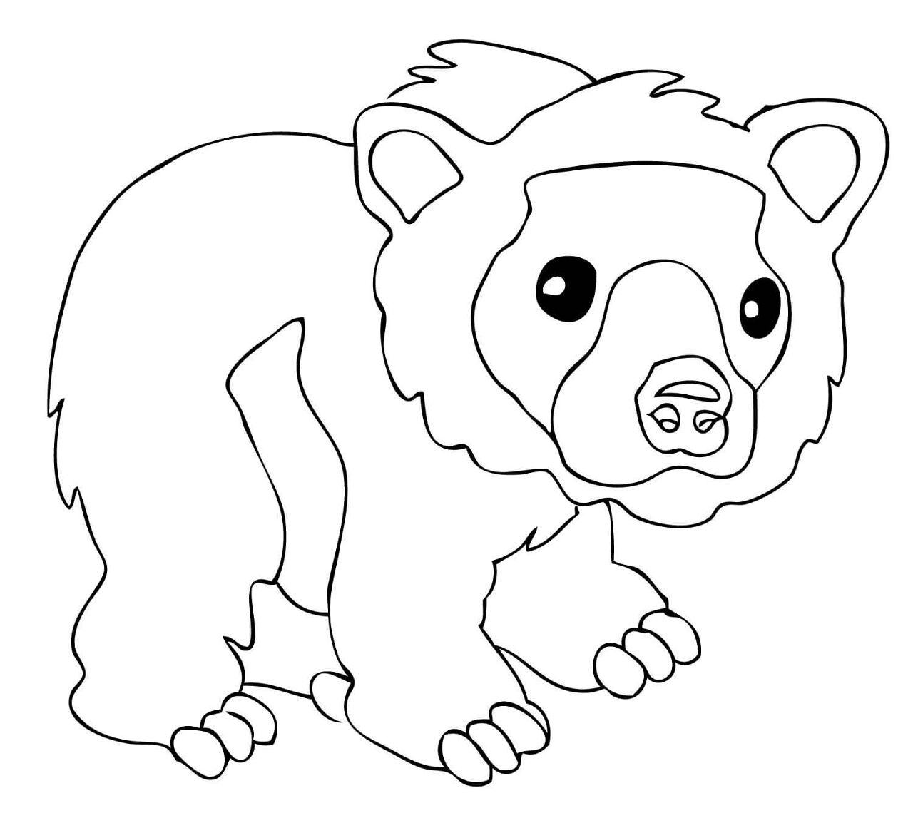 Desenho de Ursos Pardos para colorir e imprimir: número 44