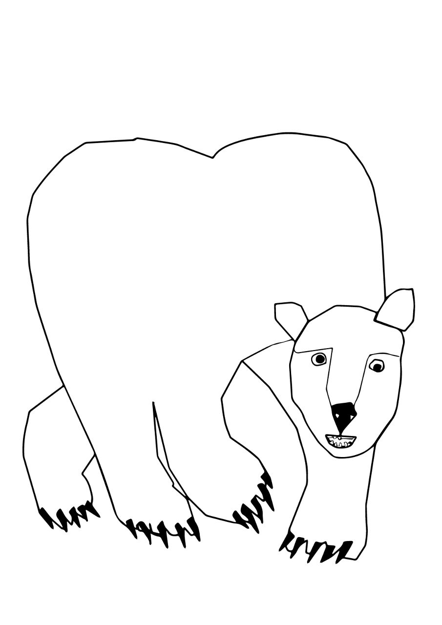 Desenho de Ursos Pardos para colorir